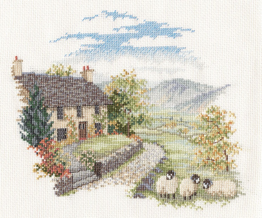 High Hill Farm Cross Stitch Kit by Derwentwater Designs