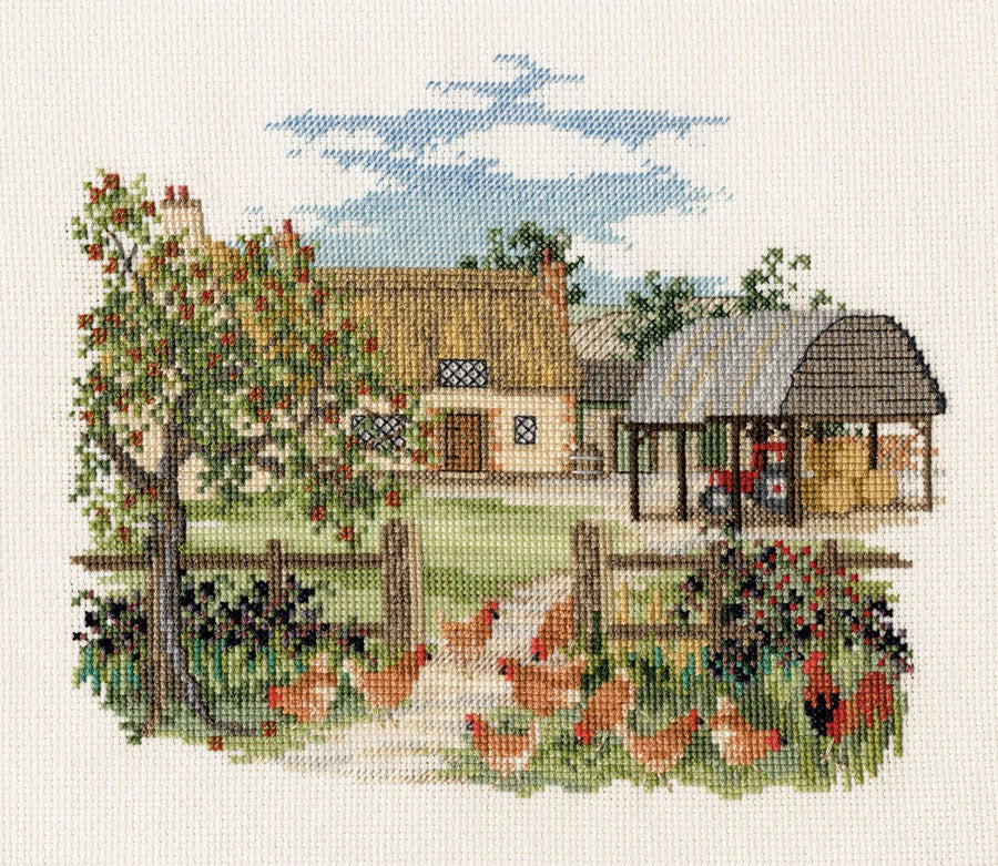 Appletree Farm Cross Stitch Kit by Derwentwater Designs