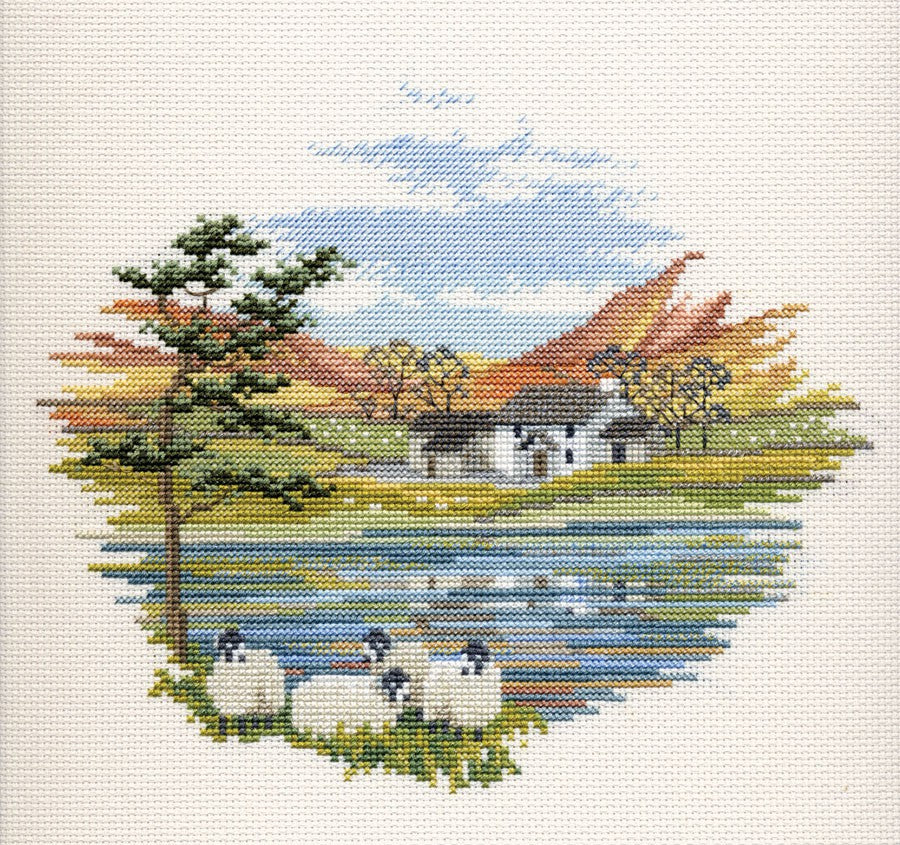 Lakeside Farm Cross Stitch Kit by Derwentwater Designs