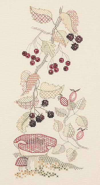 Autumn Blackwork Kit by Derwentwater Designs