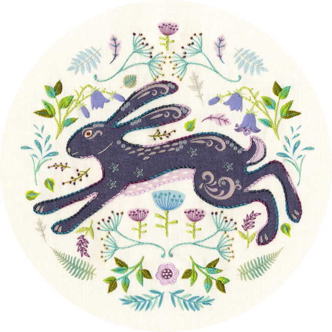 Folk Hare Embroidery Kit By Bothy Threads