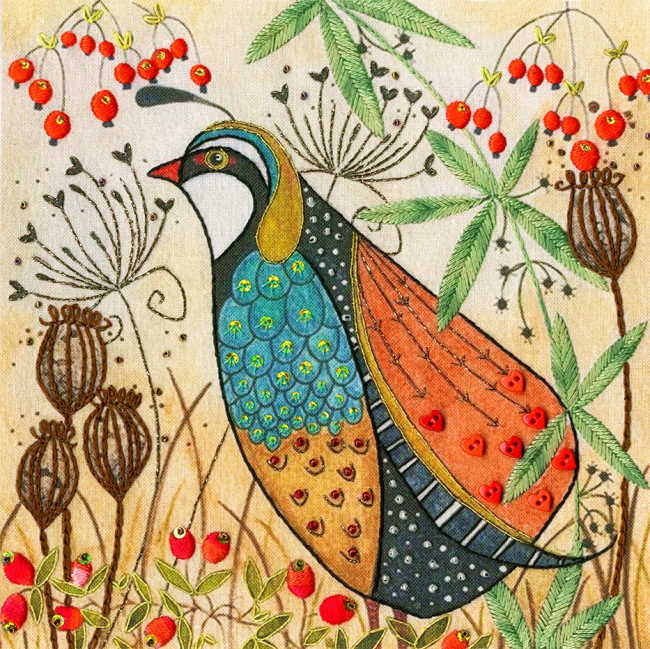 Partridge Embroidery Kit By Bothy Threads