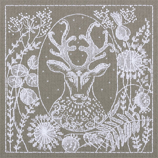 Lace Deer Cross Stitch Kit by PANNA