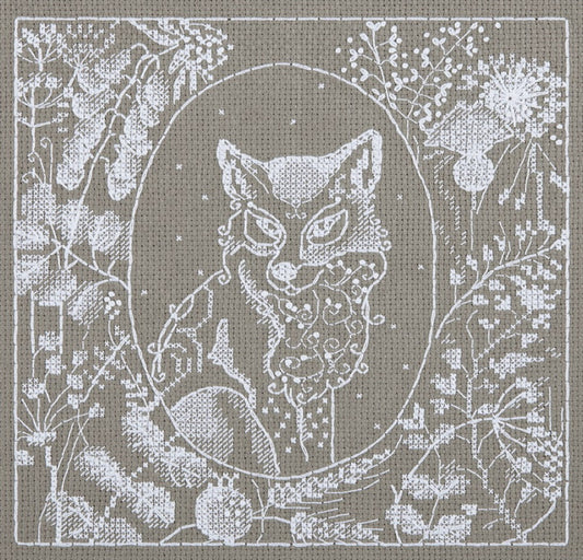 Lace Fox Cross Stitch Kit by PANNA
