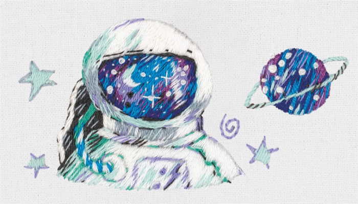 Astronaut Embroidery Kit by PANNA