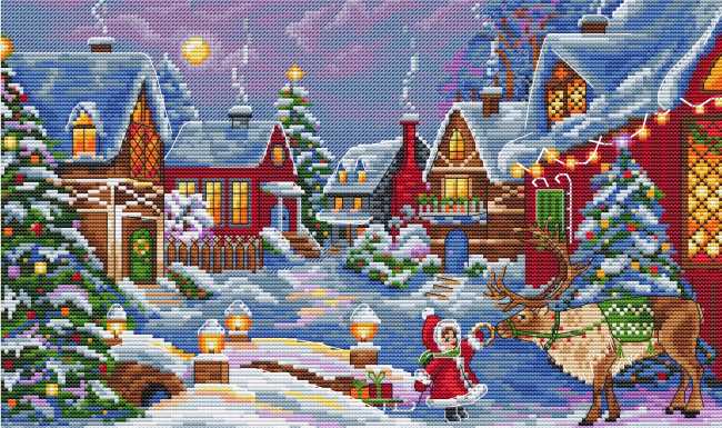 Christmas Guest Cross Stitch Kit by Merejka