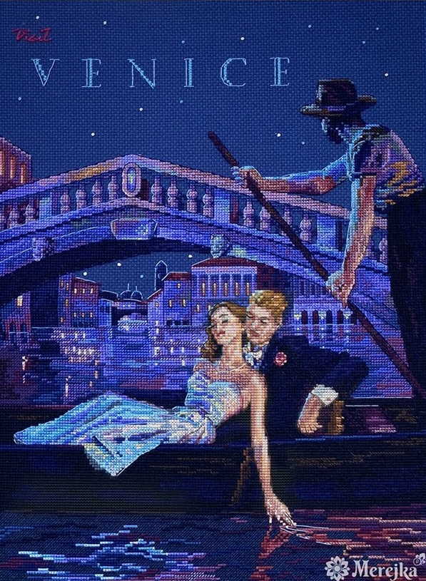 Visit Venice Cross Stitch Kit by Merejka