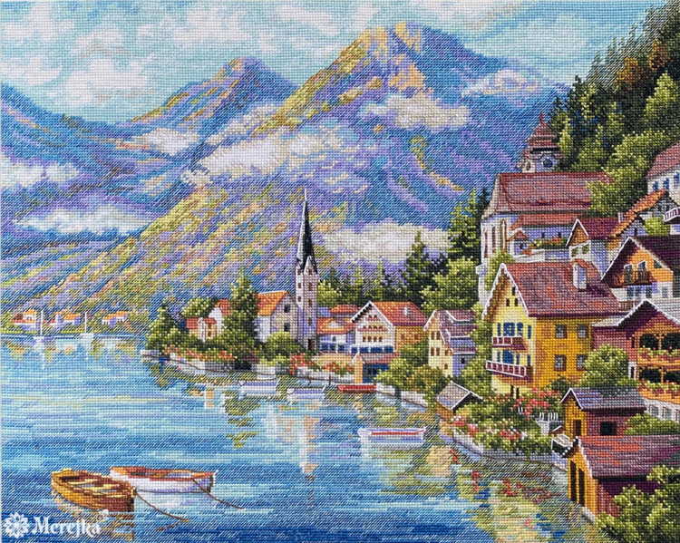 Alpine Village Cross Stitch Kit by Merejka