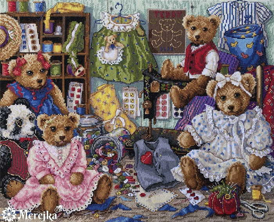 Teddy Bear Wear Cross Stitch Kit by Merejka