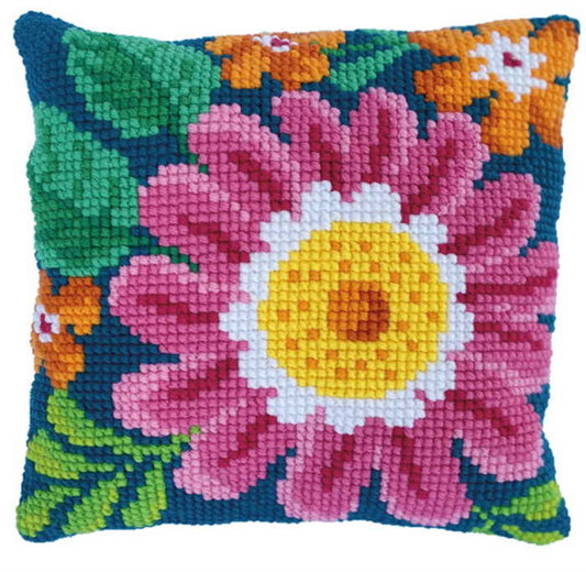 Summer Day Printed Cross Stitch Cushion Kit by Needleart World