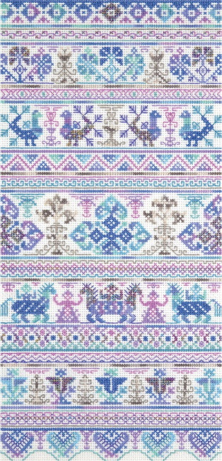 Sampler in Lilac Cross Stitch Kit by PANNA