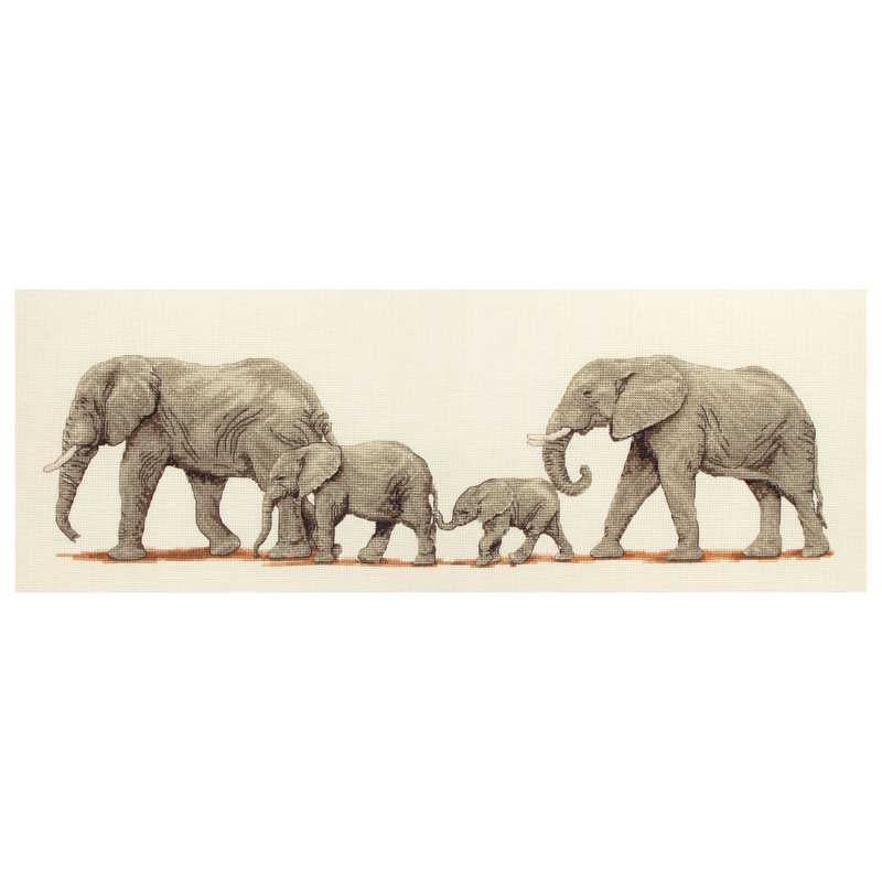 Elephant Stroll Cross Stitch Kit By Anchor