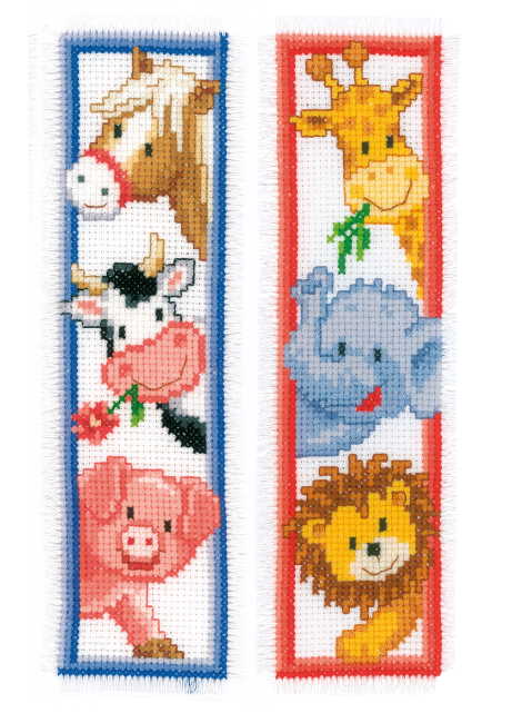 Animals Bookmark Cross Stitch Kit By Vervaco