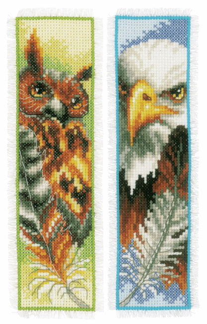 Eagle and Owl Bookmark Cross Stitch Kit By Vervaco