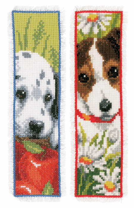 Dogs Bookmark Cross Stitch Kit By Vervaco