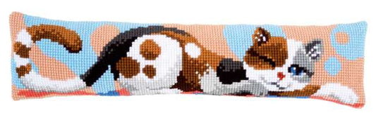 Cat Cross Stitch Draught Excluder Cushion Kit By Vervaco