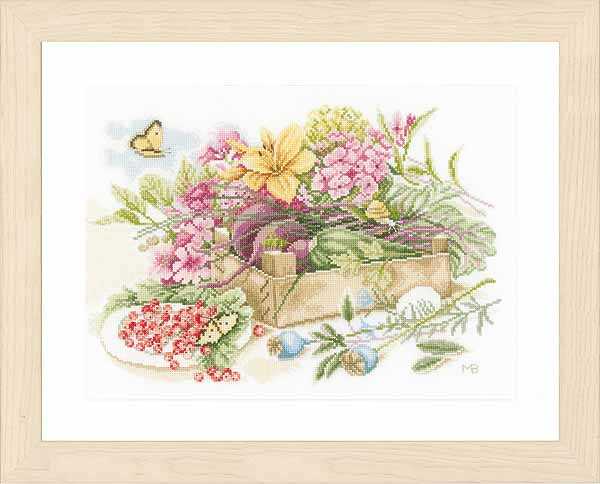 In the Garden Cross Stitch Kit By Lanarte