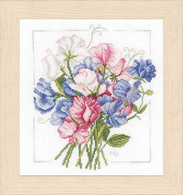 Colourful Bouquet Cross Stitch Kit By Lanarte