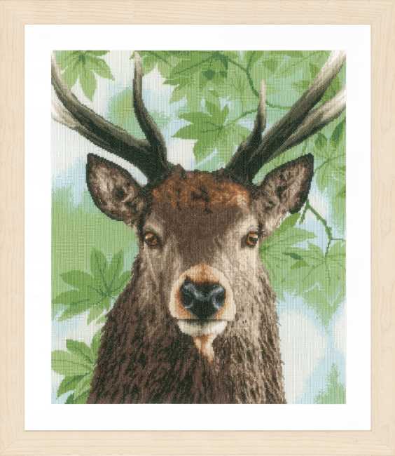 Proud Red Deer Cross Stitch Kit By Lanarte