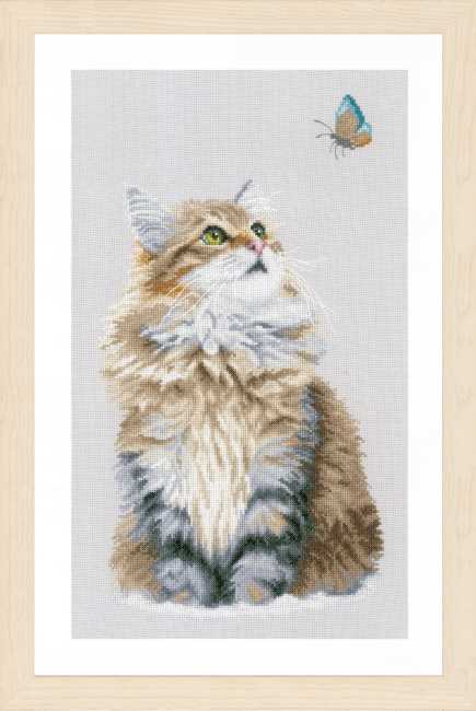 Forest Cat Cross Stitch Kit By Lanarte