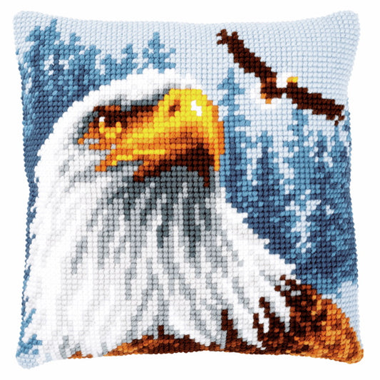 Eagle Printed Cross Stitch Cushion Kit by Vervaco