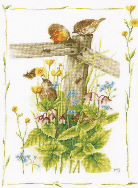 Cosy Garden Corner Cross Stitch Kit By Lanarte