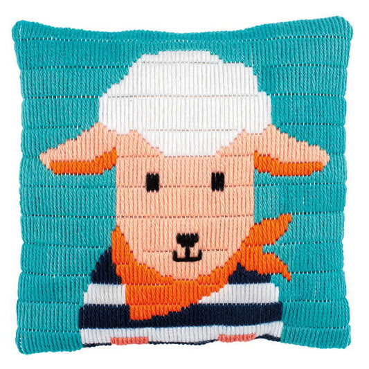 Little Lamb Long Stitch Cushion Kit By Vervaco