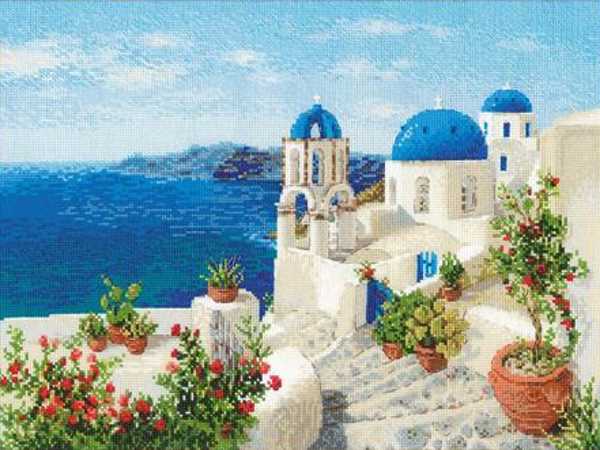 Santorini Cross Stitch Kit By RIOLIS