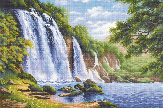 Noise of the Waterfall Cross Stitch Kit By RIOLIS