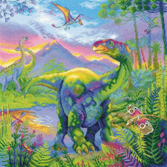 The Era of Dinosaurs Cross Stitch Kit By RIOLIS