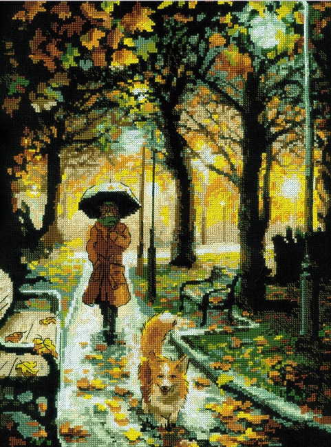 Night Park Cross Stitch Kit By RIOLIS