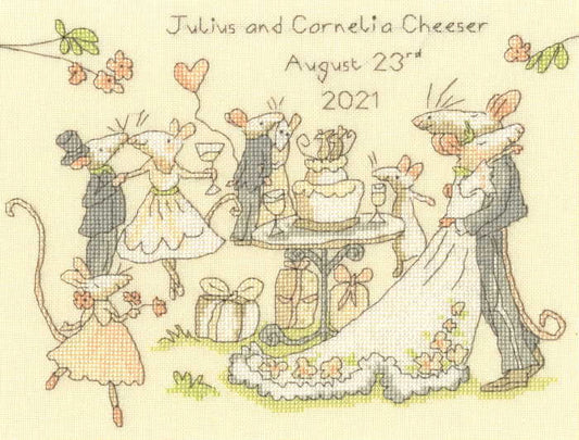 Mice Day for a White Wedding Cross Stitch Kit By Bothy Threads