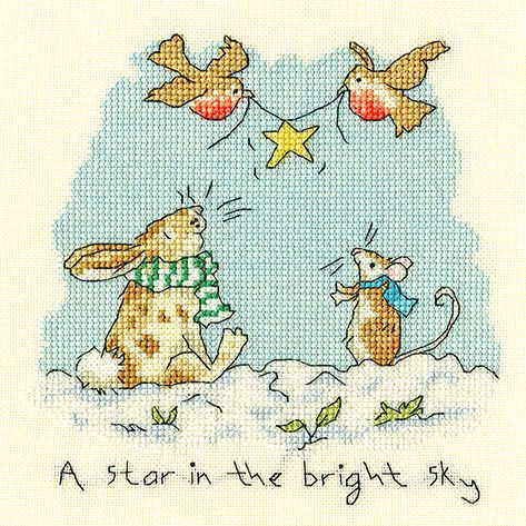 Star in the Bright Sky Cross Stitch Kit By Bothy Threads