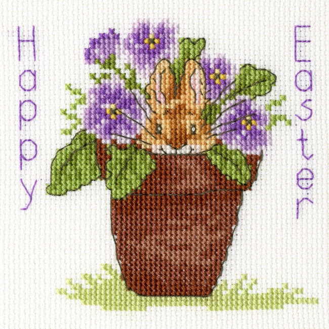Easter Bunny Cross Stitch Card Kit By Bothy Threads