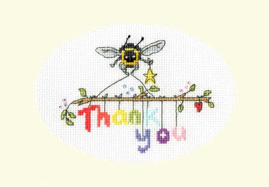 Bee-ing Thankful Cross Stitch Card Kit By Bothy Threads