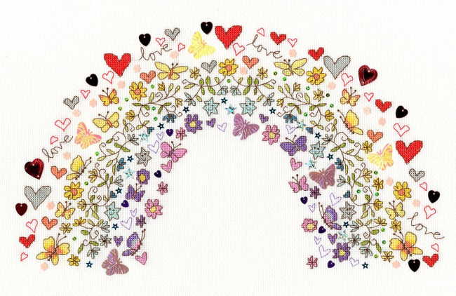 Lovely Rainbow Cross Stitch Kit By Bothy Threads