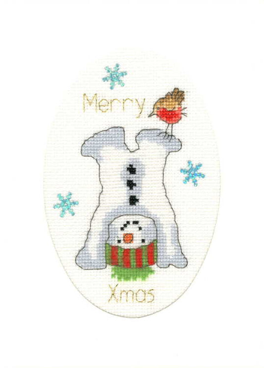 Frosty Fun Cross Stitch Christmas Card Kit by Bothy Threads