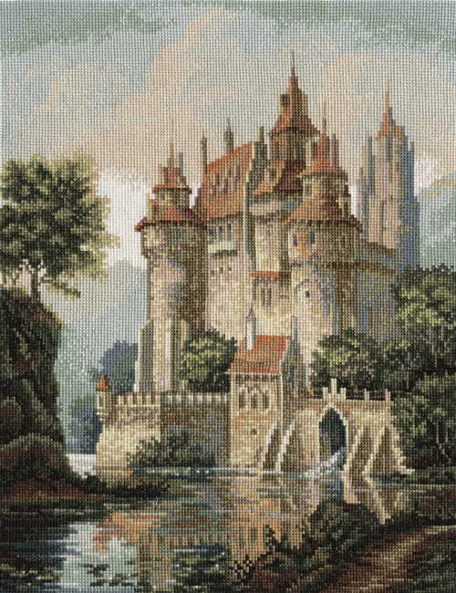 Castle in the Mountains Cross Stitch Kit by PANNA