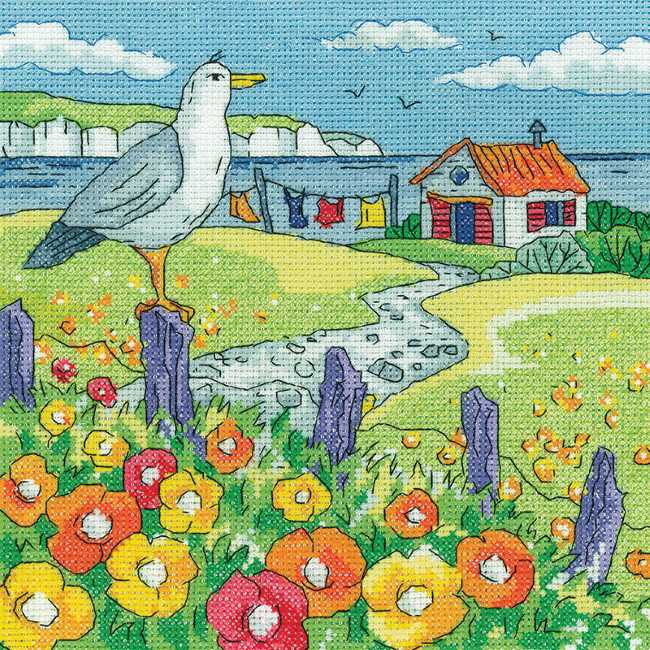 Poppy Shore Cross Stitch Kit by Heritage Crafts