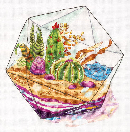 Plant Terrarium Cross Stitch Kit by PANNA