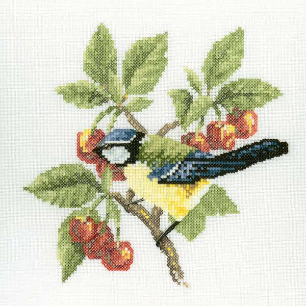 Blue Tit Cross Stitch Kit by Heritage Crafts