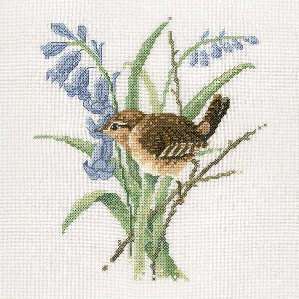 Wren Cross Stitch Kit by Heritage Crafts