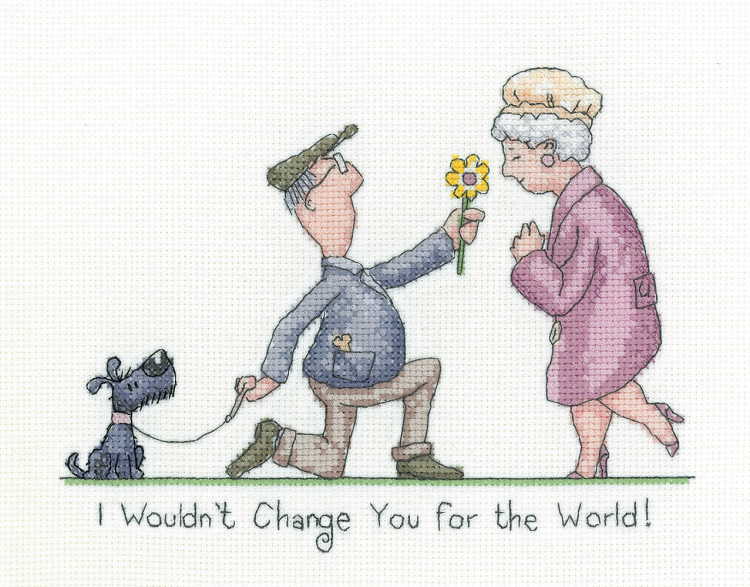 I Wouldn't Change You Cross Stitch Kit by Heritage Crafts