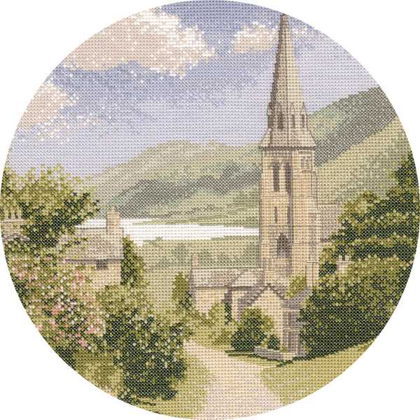 Lakeside Village Cross Stitch Kit by Heritage Crafts