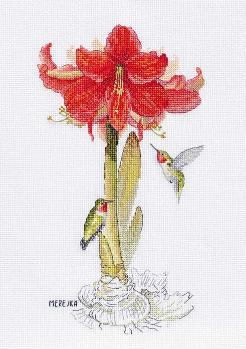 Amaryllis Cross Stitch Kit by Merejka