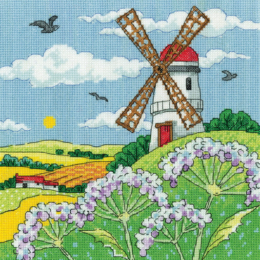 Windmill Landscape Cross Stitch Kit by Heritage Crafts