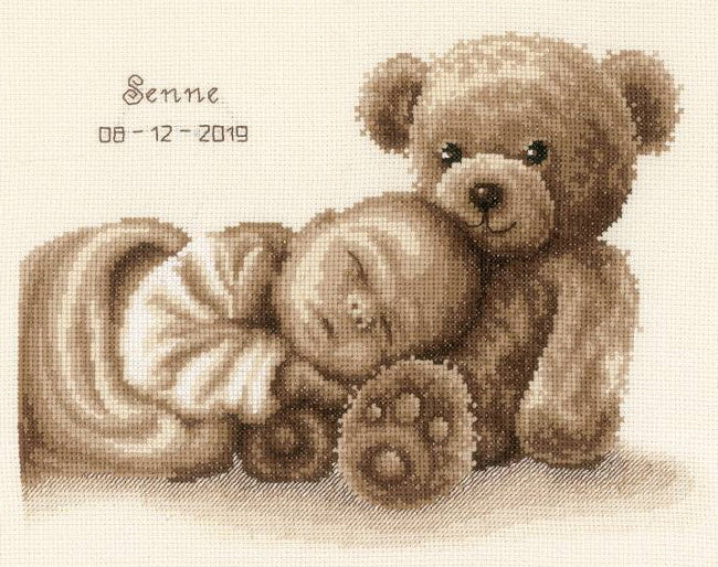 Sweet Dreams Birth Sampler Cross Stitch Kit By Vervaco