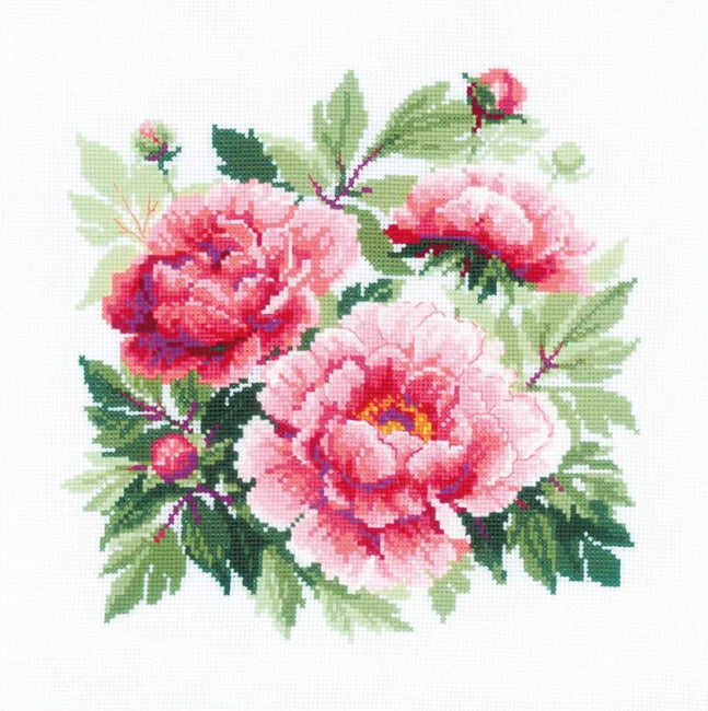 Tree Peony Cross Stitch Kit By RIOLIS