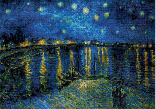 Starry Night Starry Night Over the Rhone Van Gogh Cross Stitch Kit By RIOLIS
