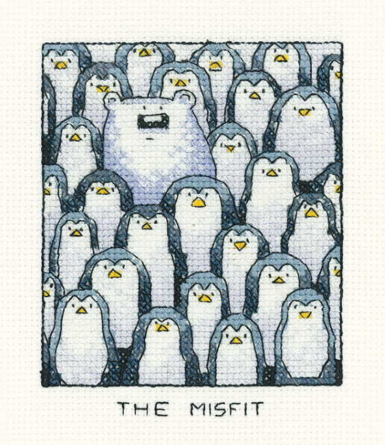 The Misfit Cross Stitch Kit by Heritage Crafts